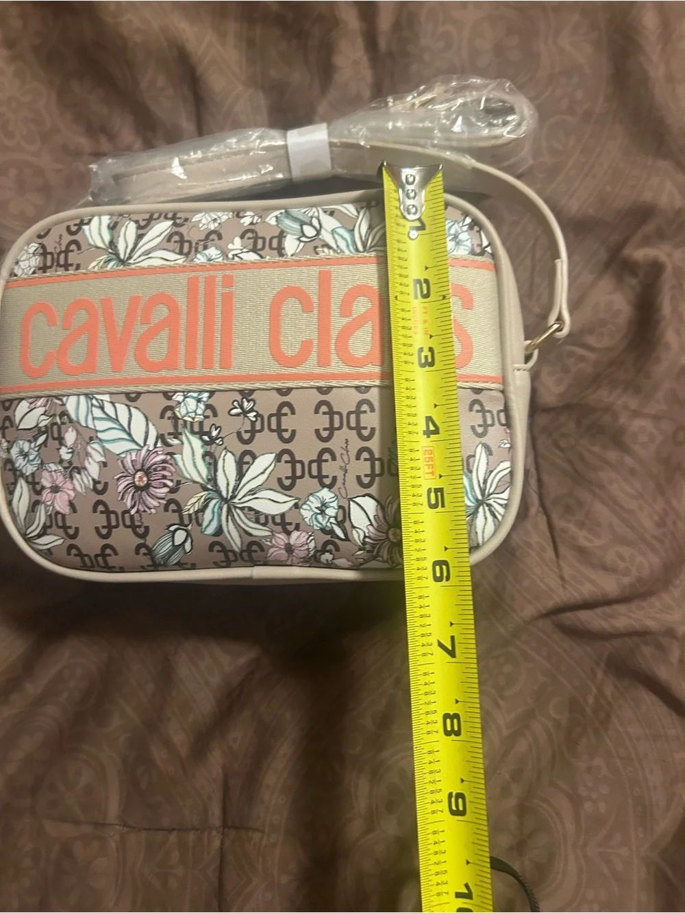 Cavalli Class Lucilla Camera floral crossbody